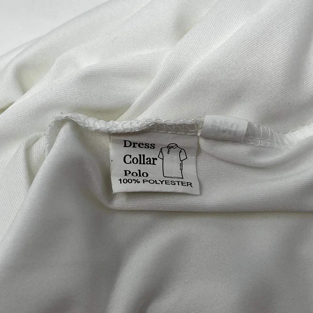 Collars & Co Men White Short Sleeve Dress Collar Polo Shirt Size 2XL Performance - Picture 5 of 7